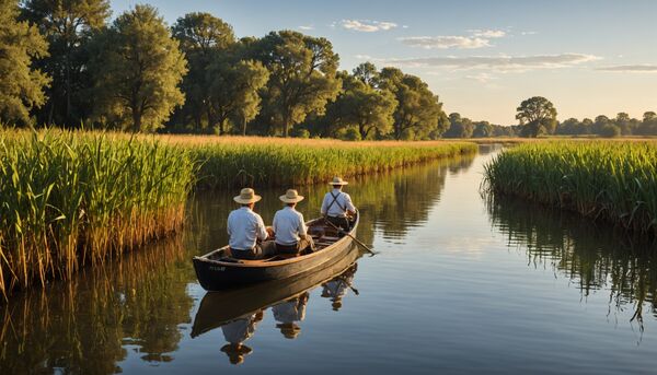 Courants d'huchet promenade en barque : les meilleures adresses, bons plans avec le domaine des oréades